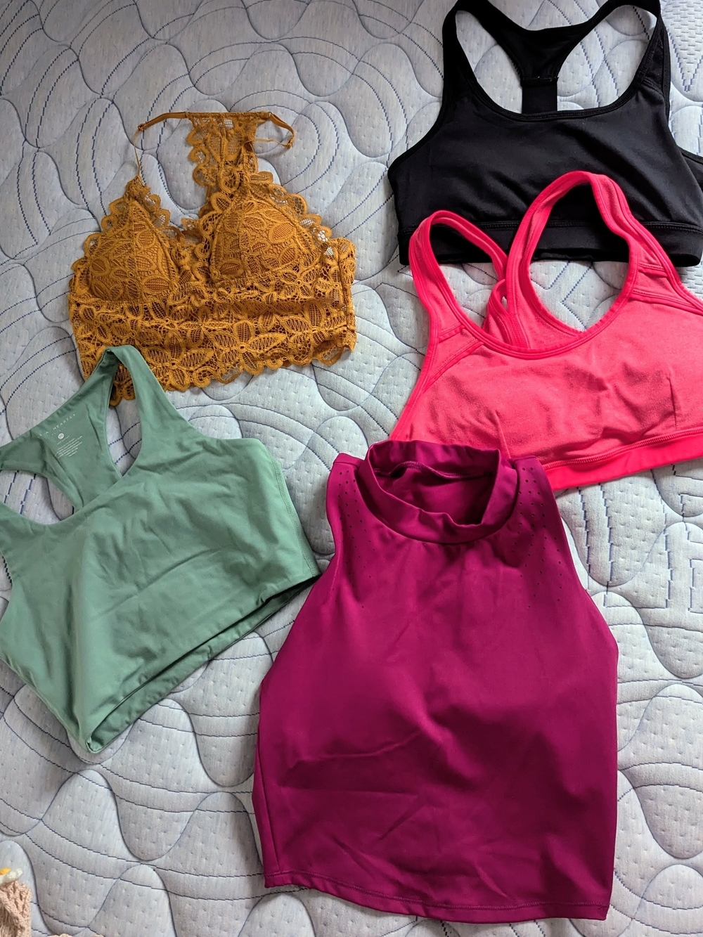 Bundle 5 Sports Bras/Crop Tops